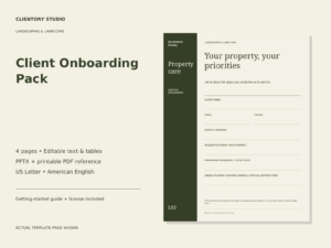 Landscaping Client Onboarding Pack