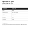 Editable residential cleaning client welcome guide preview